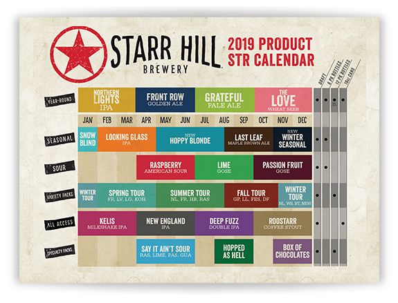 Starr Hill Brewery Unveils 2019 Beer Release Calendar