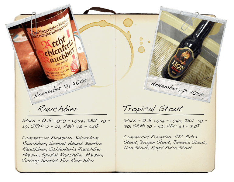 Rauchbier and Tropical Stout