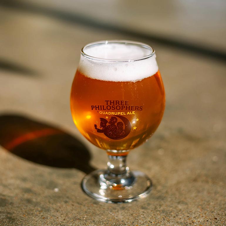 brewery ommegang three philosophers glass