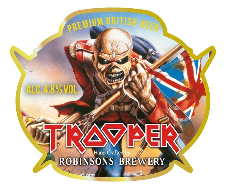 The thick head in a pint of Trooper is known as the Iron Maiden Eddie the Head Beer Connoisseur Trooper