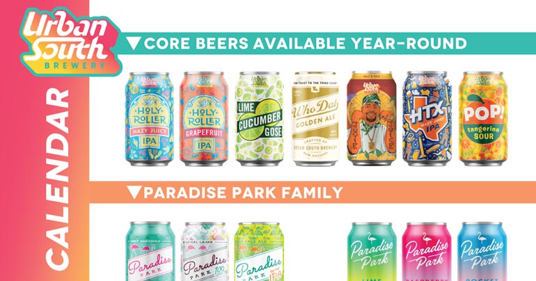 Urban South Brewery Announces 2023 Distribution Calendar