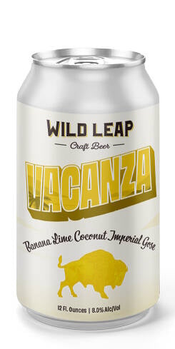 Vacanza Banana Lime Coconut Imperial Gose Wild Leap Brew Co.