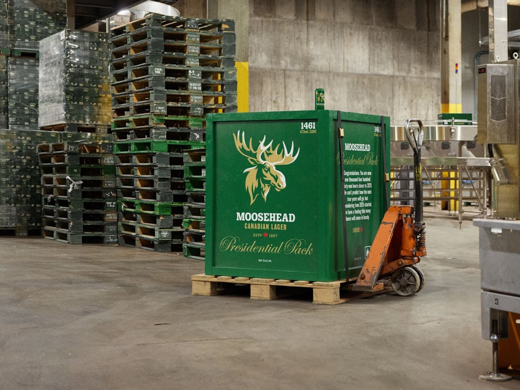 Mooshead presidential pack in the warehouse