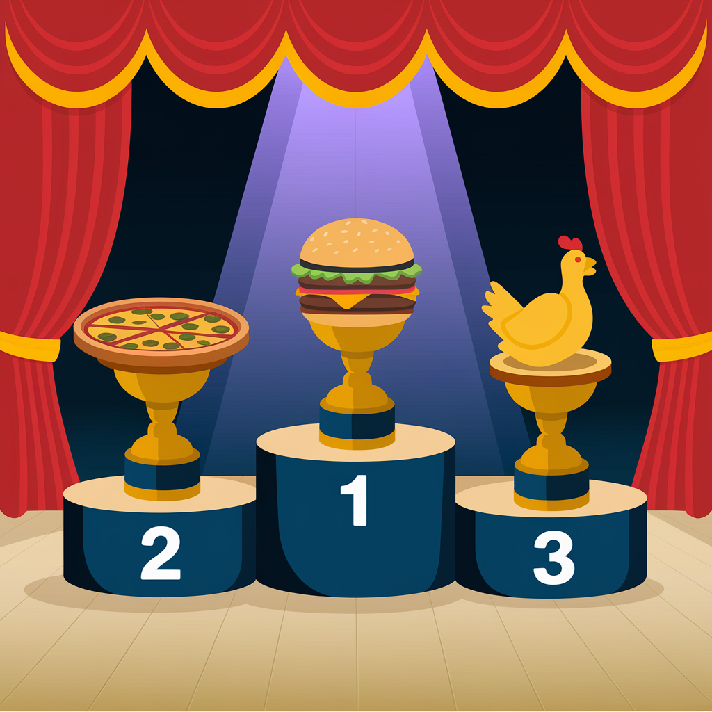 favorite fast-food restaurants in the U.S. graphic