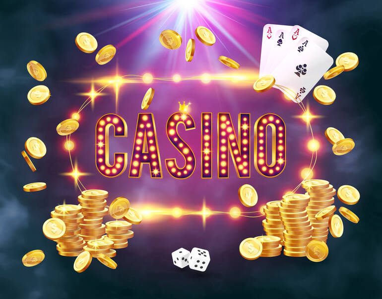 Casino chips, playing cards, and promotional referral materials