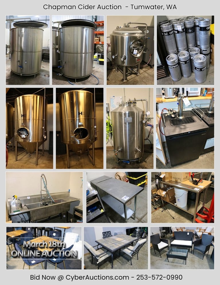 Ehli Auctions / CyberAuctions.com to Host Chapman Cider Equipment Auction