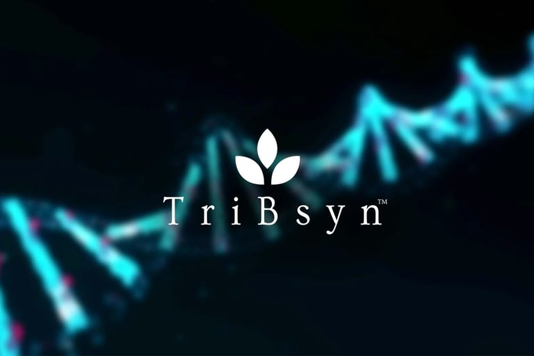 tribsyn logo on double helix