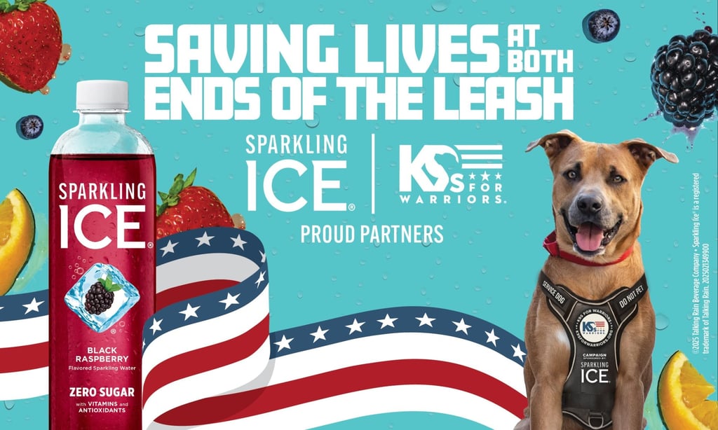 Talking Rain and K9s For Warriors Co-Branded Sparkling Ice Six-Packs