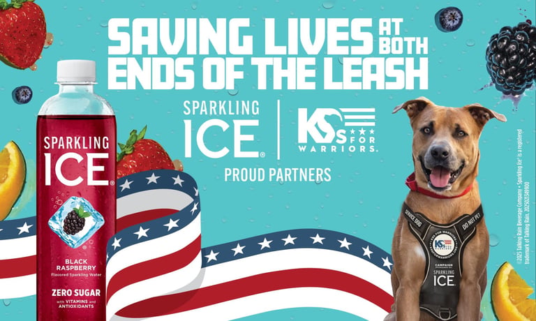 Talking Rain and K9s For Warriors Co-Branded Sparkling Ice Six-Packs