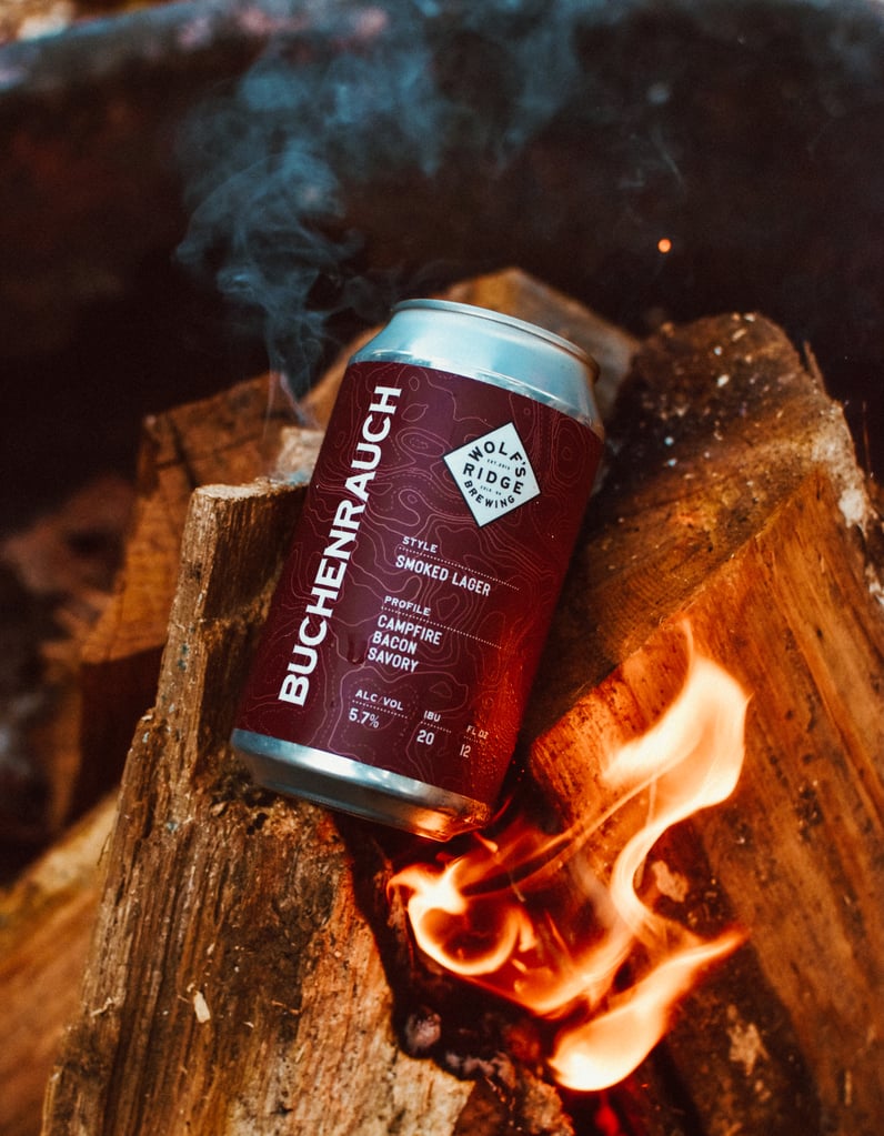 Wolf's ridge buchenrauch on smoking log