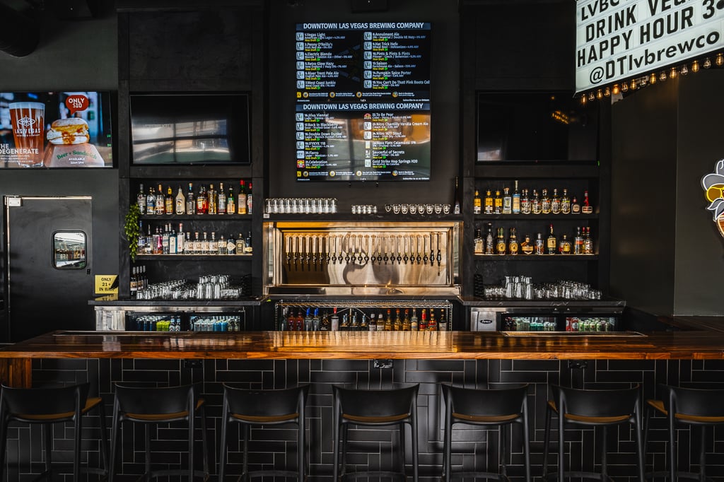 interior of las vegas brewing co. bar