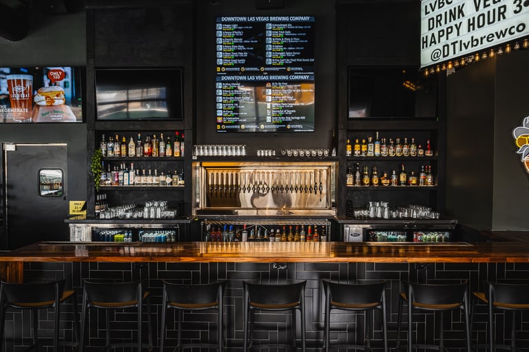 interior of las vegas brewing co. bar