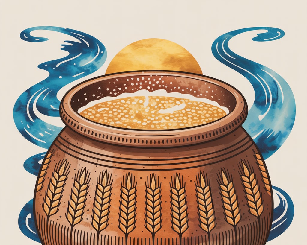 ancient beer brewing representation