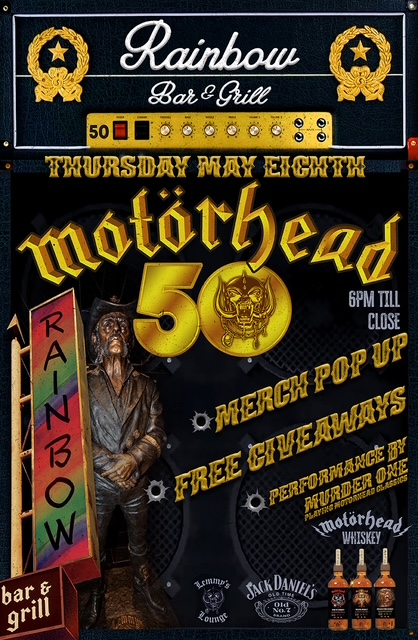 Motorhead 50th at Lemmy's Lounge in Rainbow Bar and Grill