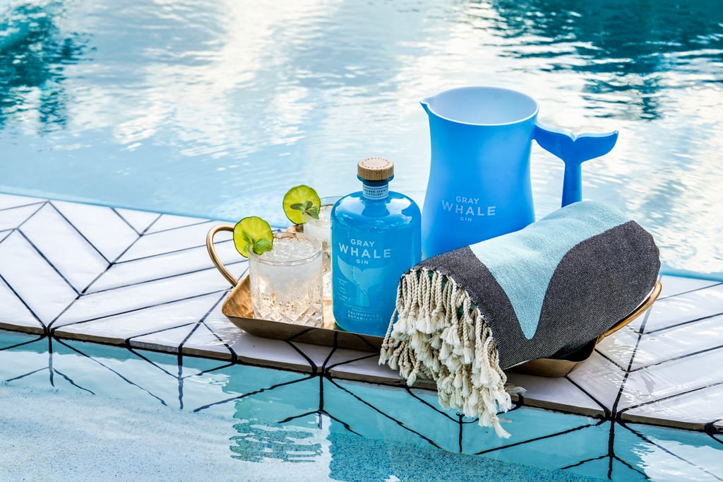 Gray While Gin lifestyle shot of coastal refreshment kit