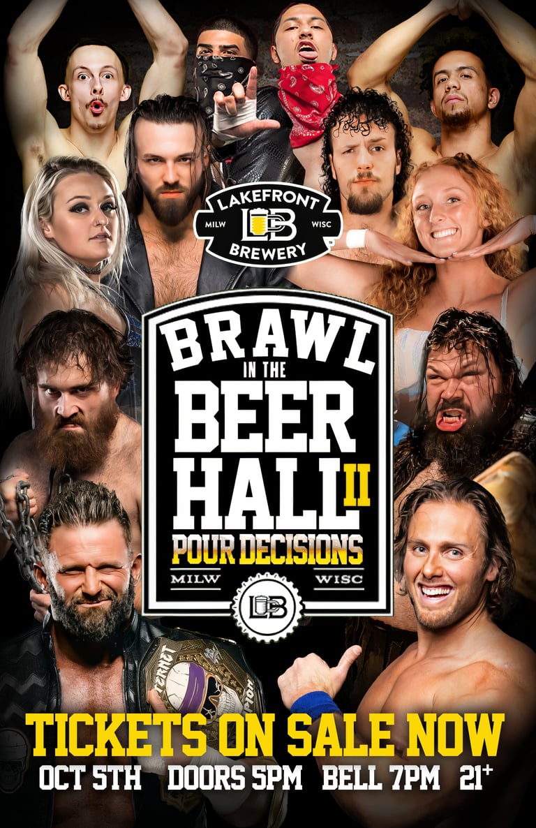 For a Second Year in a Row, Lakefront Brewery to Host Major Wrestling Event in Their Beer Hall