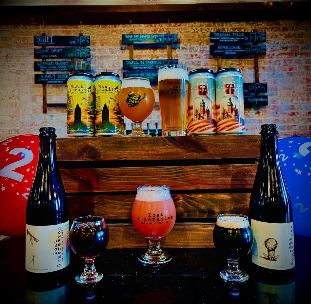 Drinks from Lost Generation Brewing Company Washington DC