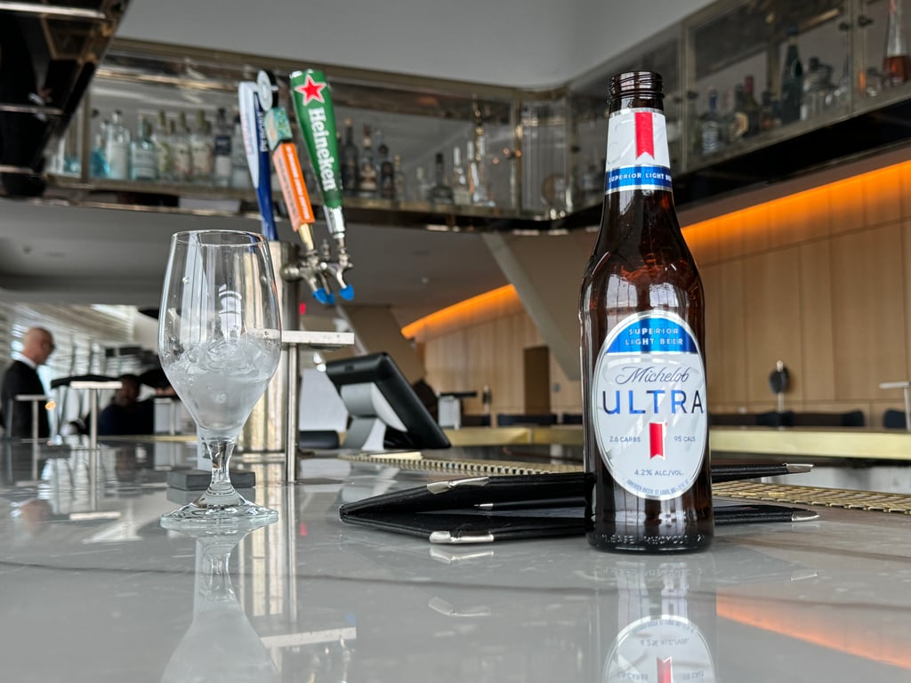 Michelob Ultra in a Bar Setting