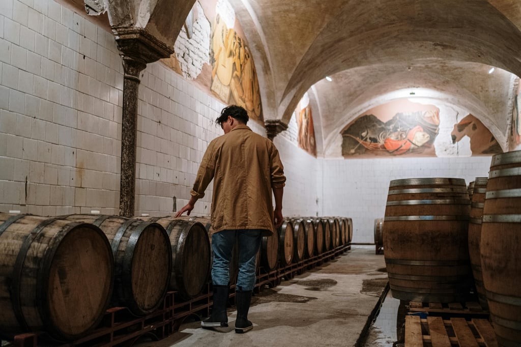 someone checking barrels for PFAs