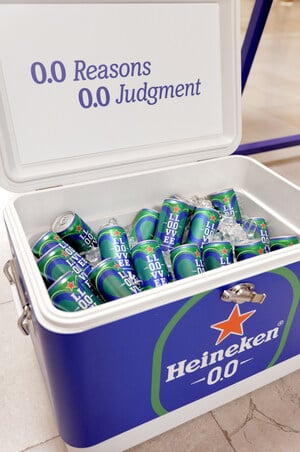 Heineken 0.0 Taps 'Overcompensating' Star Benito Skinner To Help Encourage Zero Judgment Around Moderation during The US Open. Getty Images/Craig Barritt