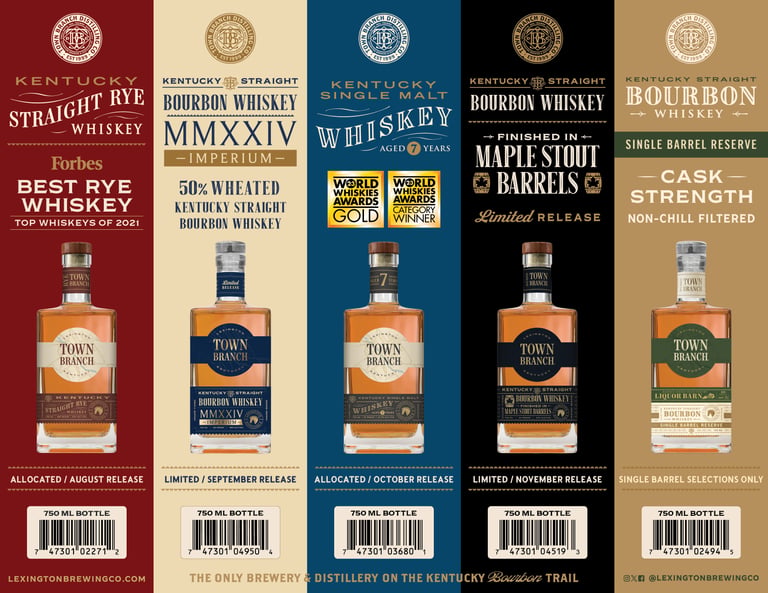 Town Branch Distillery Whiskeys