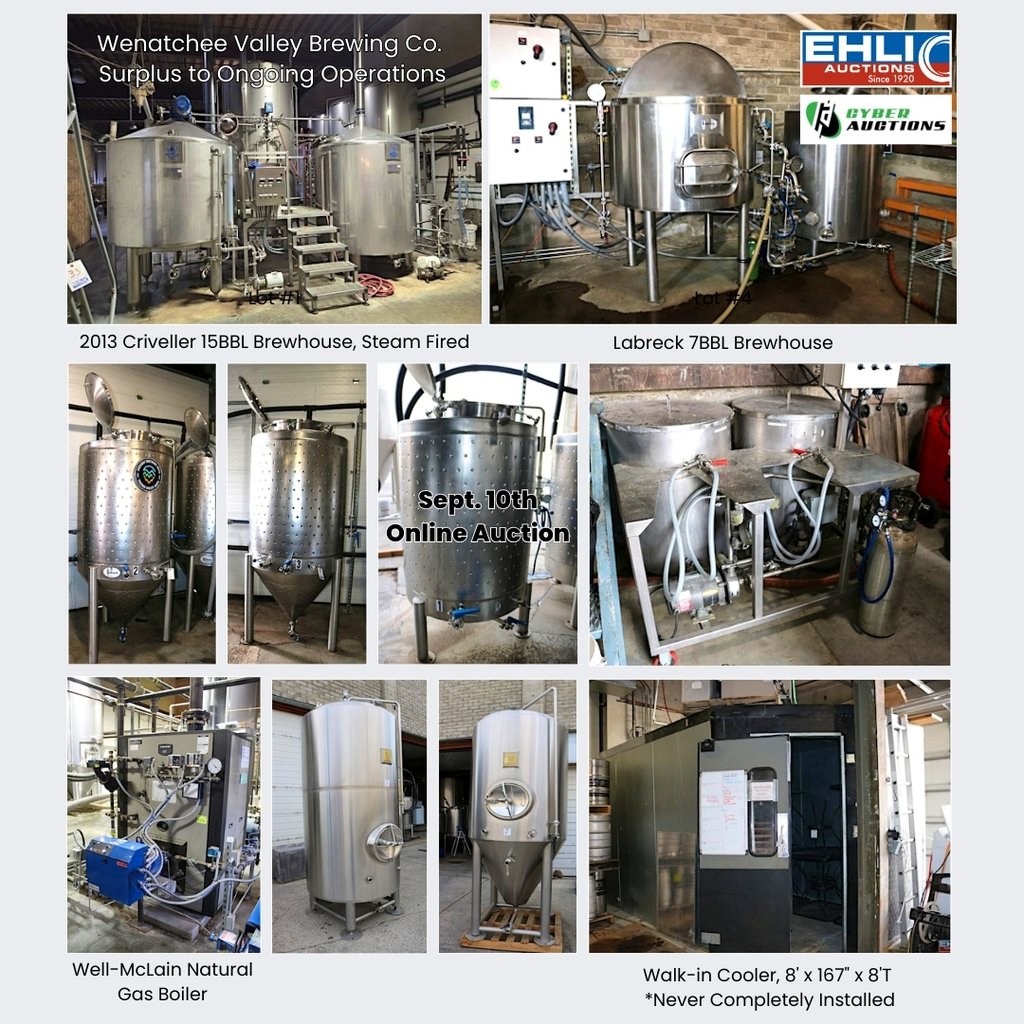 Ehli Auctions selection of brewing equipment from Wenatchee Brewing