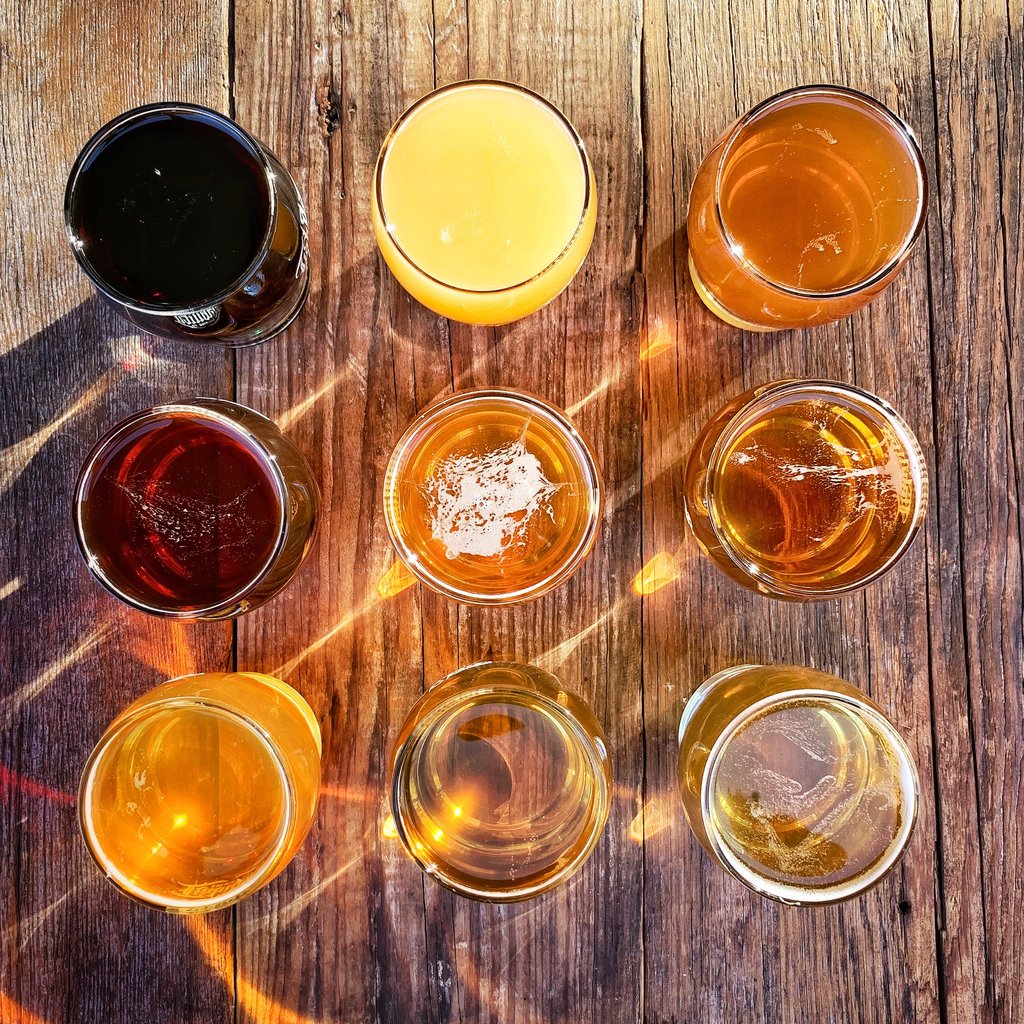 selection of scrumptious beers at Liability Brewing