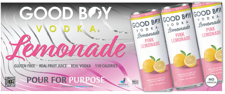 Good Boy Vodka Pledges $1 Per Case to Breast Cancer Charities in Fall Campaign