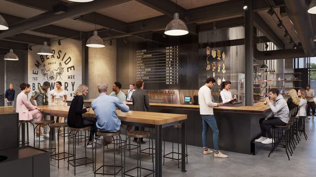 The Interior of Emberside Brewery