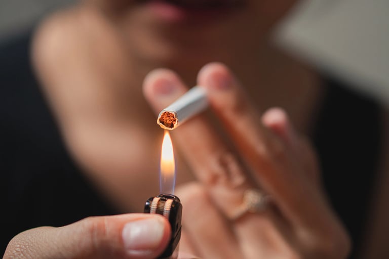 A man smoking