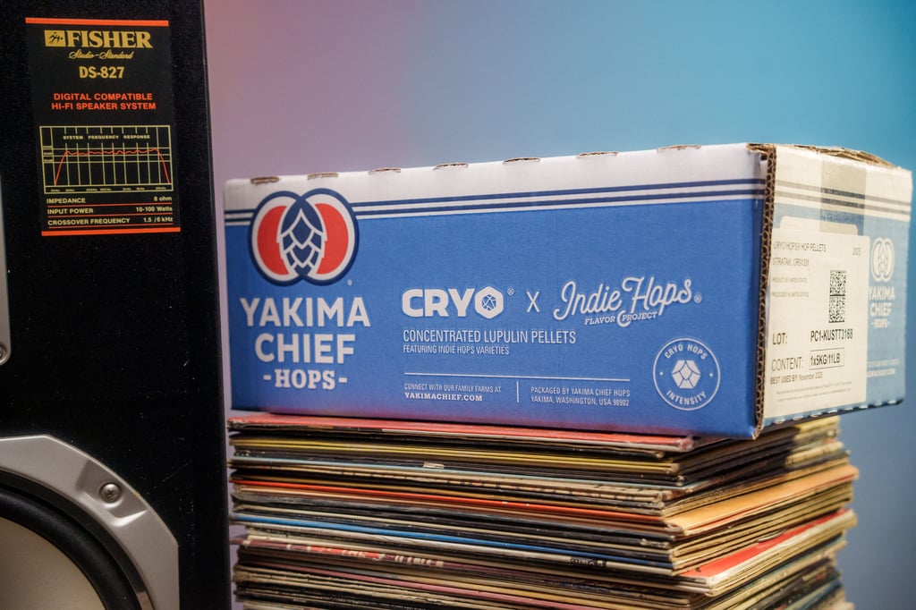 A box of Strata Cryo Hops from Yakima Chief Hops and Indie Hops