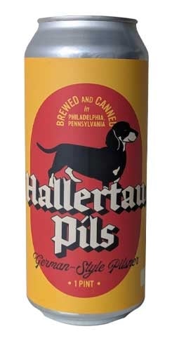 A can of Hallertau Pils