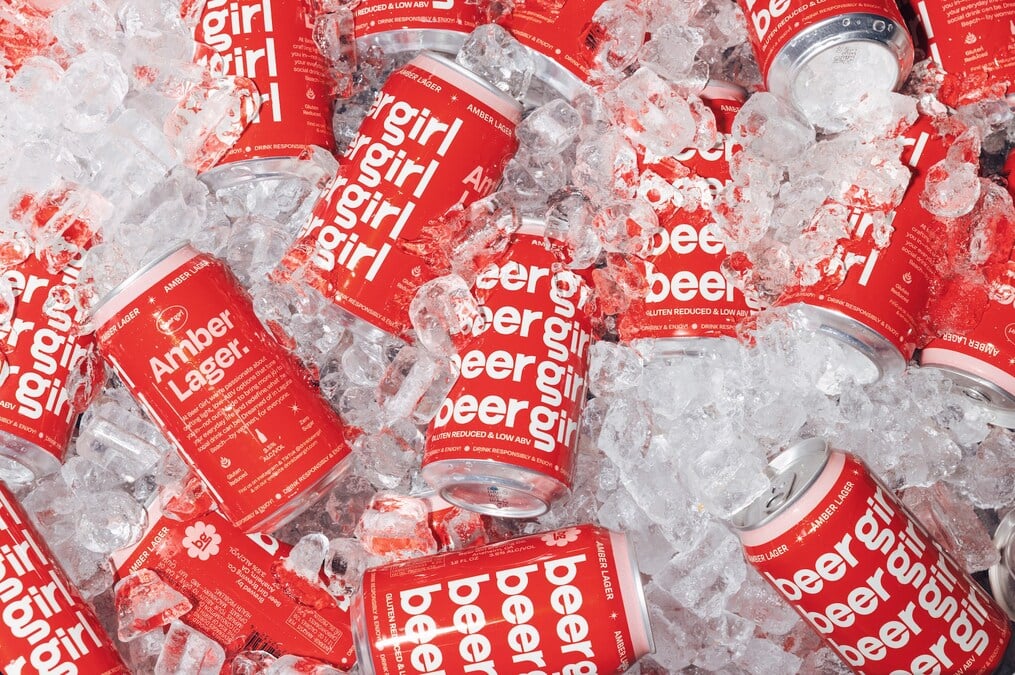 Cans of Beer Girl Beer