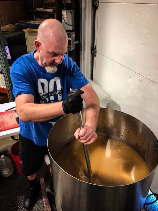 Michael Lalli of Prairie Artisan Ales in the brewhouse.