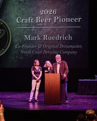 Mark Ruedrich and colleagues accepting an award