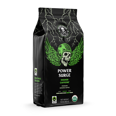 A pack of Power Surge coffee