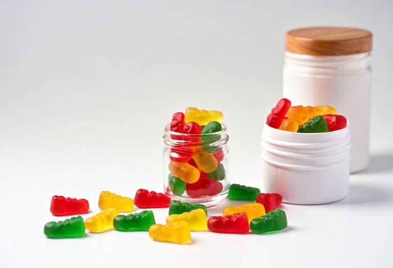 Jar of BudPop THCP gummies, highlighting what makes them different for beer fans interested in alternative infused products.