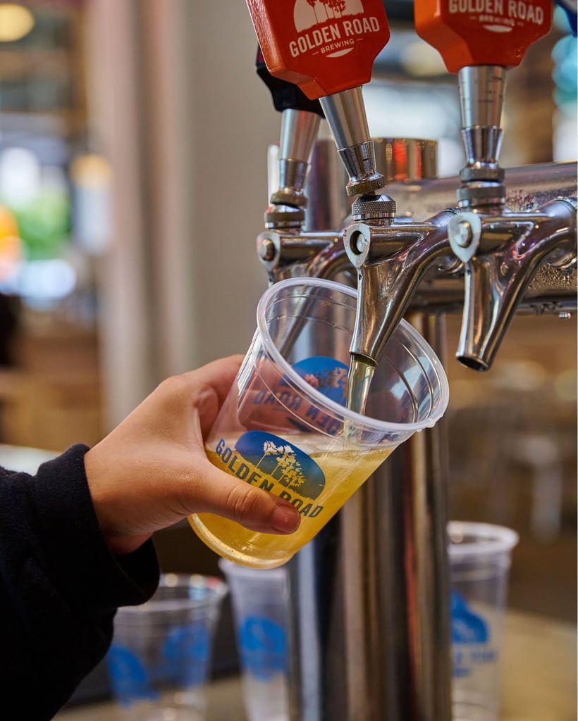 Golden Road Brewing tap handles.