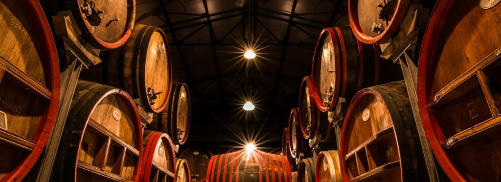 Barrel hall at Boon brewery.