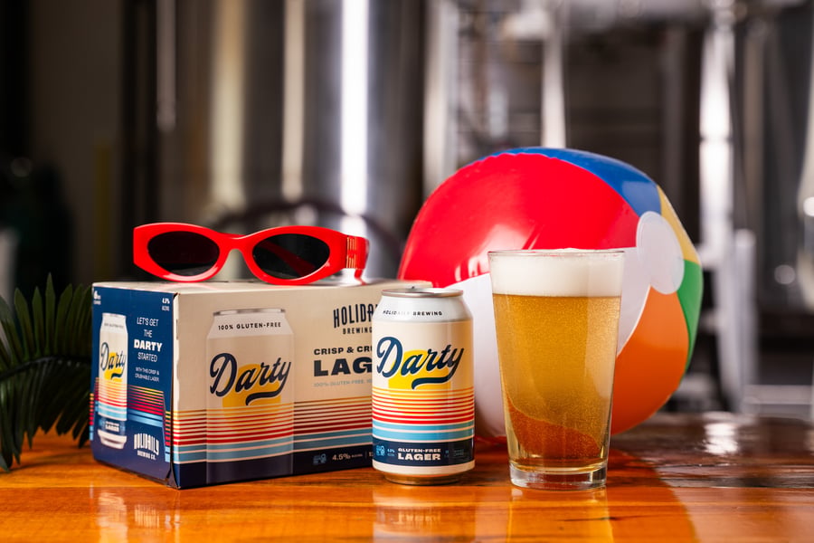 cans and a pack of darty lager from holidaily