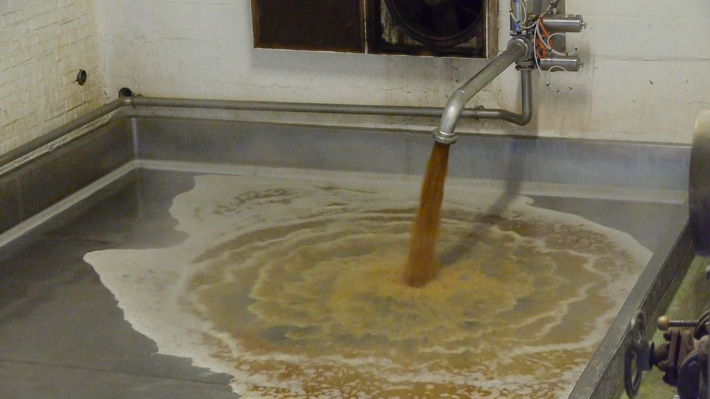 Oude Geuze Boon is often open fermented in a koelschip.