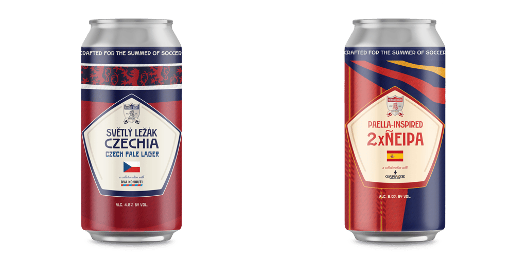 Mockups of 2xNeipa and Svetly Nevak beers