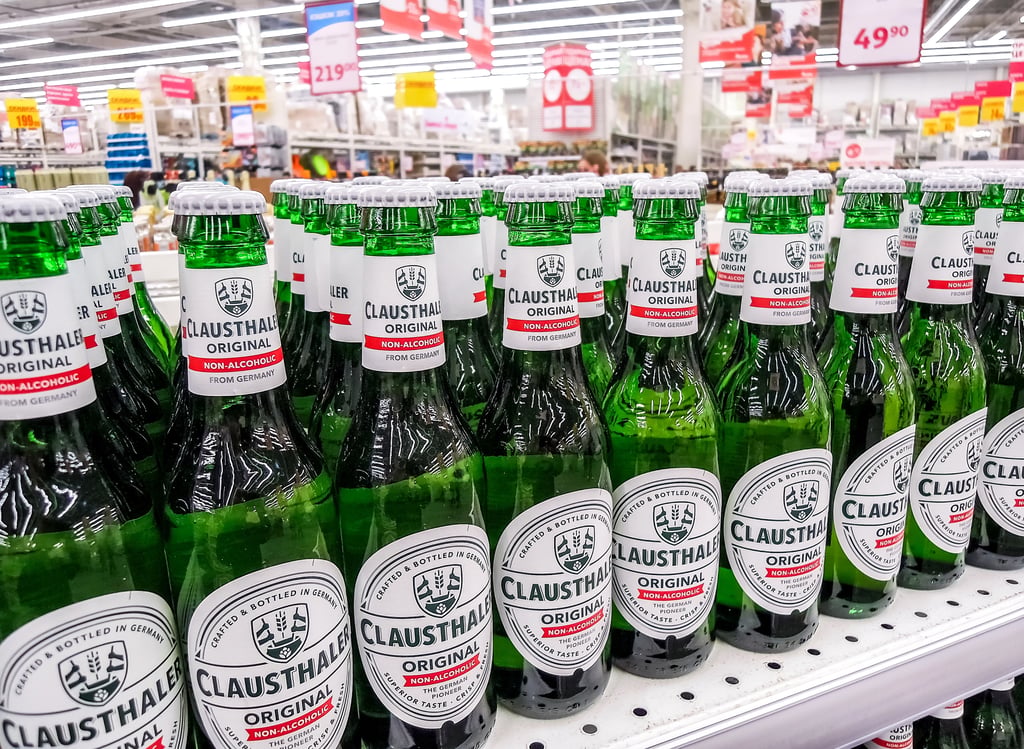 Clausthaler Non Alcoholic Beer on sale at a grocery store.