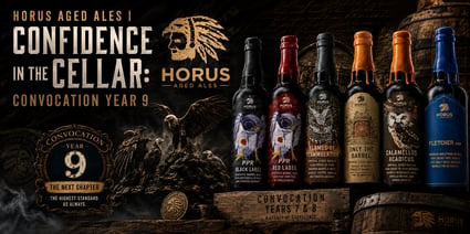 Horus Ales Convocation Program collection of bottles ahead of the Year 9 releases.