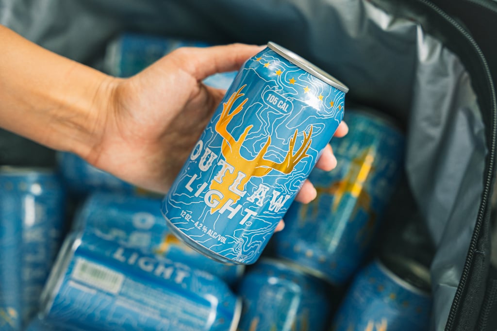 Cans of Outlaw Light Beer