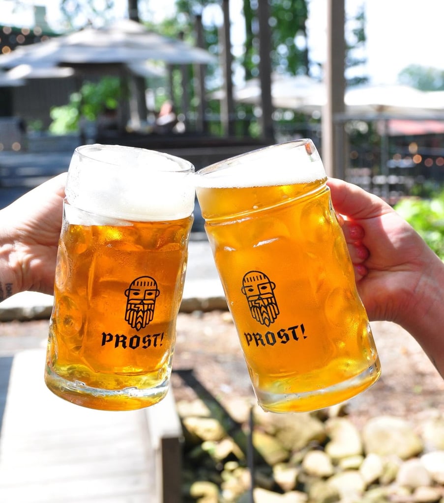 Two steins at Bold Monk Brewing Co.
