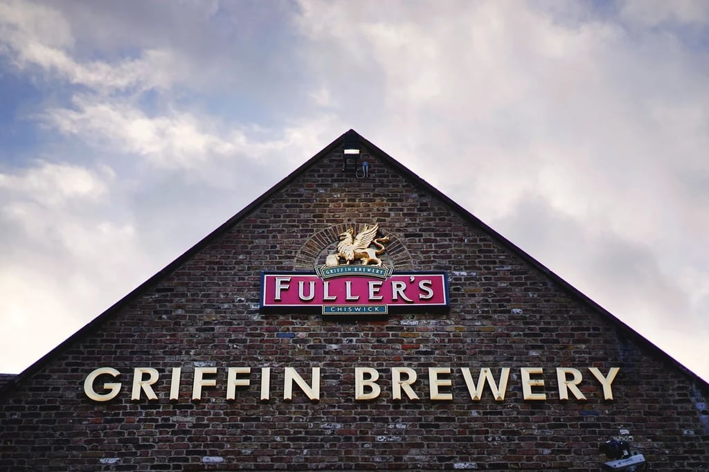 Fuller's Griffin Brewery in Kensington, London, England.
