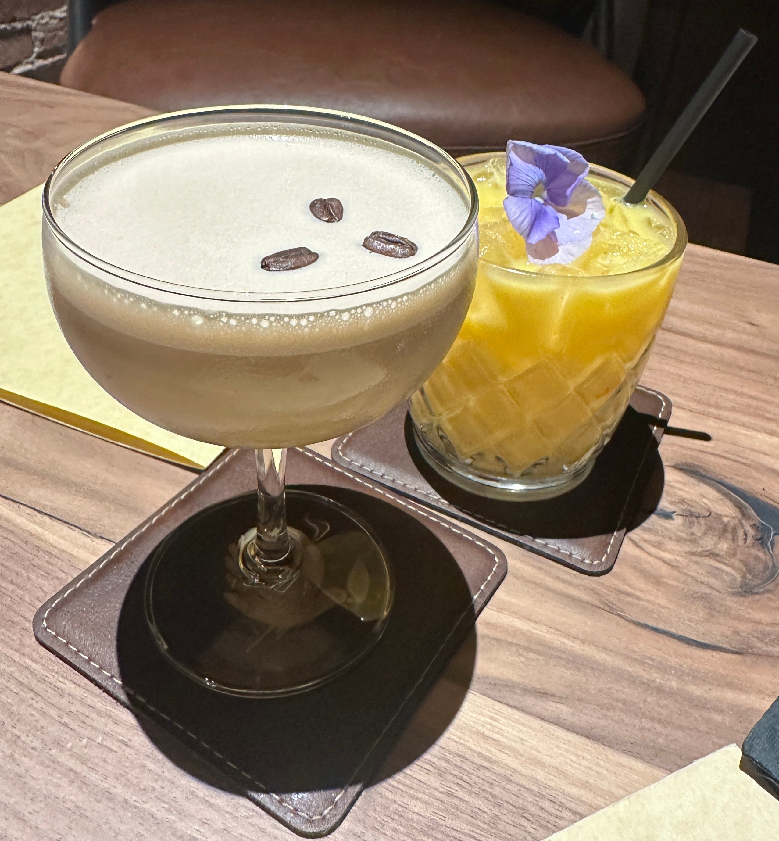 Cocktail selections at Soiled Dove