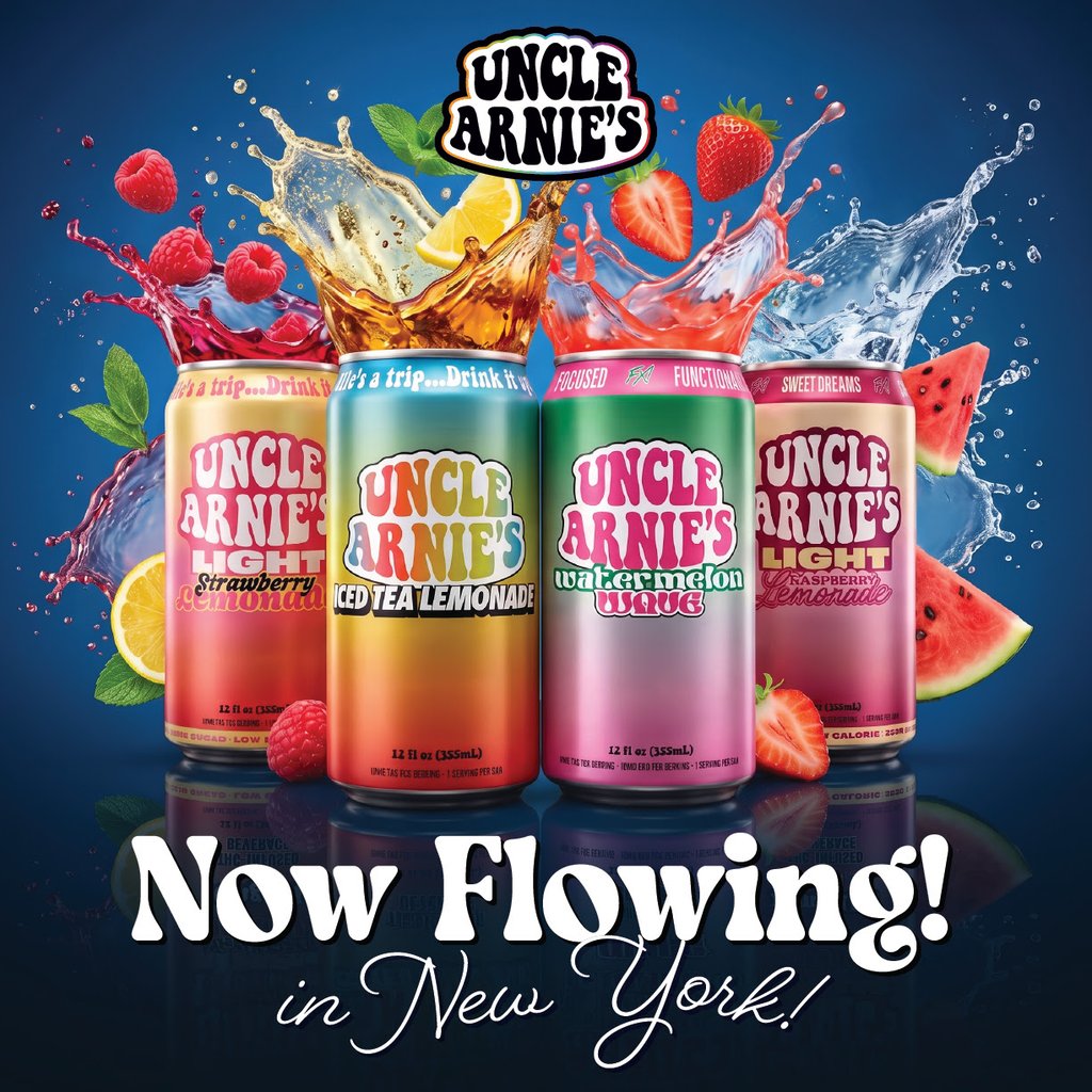 Uncle Arnie's THC beverage lineup for its New York launch