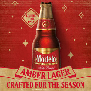 Modelo Noche Especial amber lager for the 2026 holiday season
